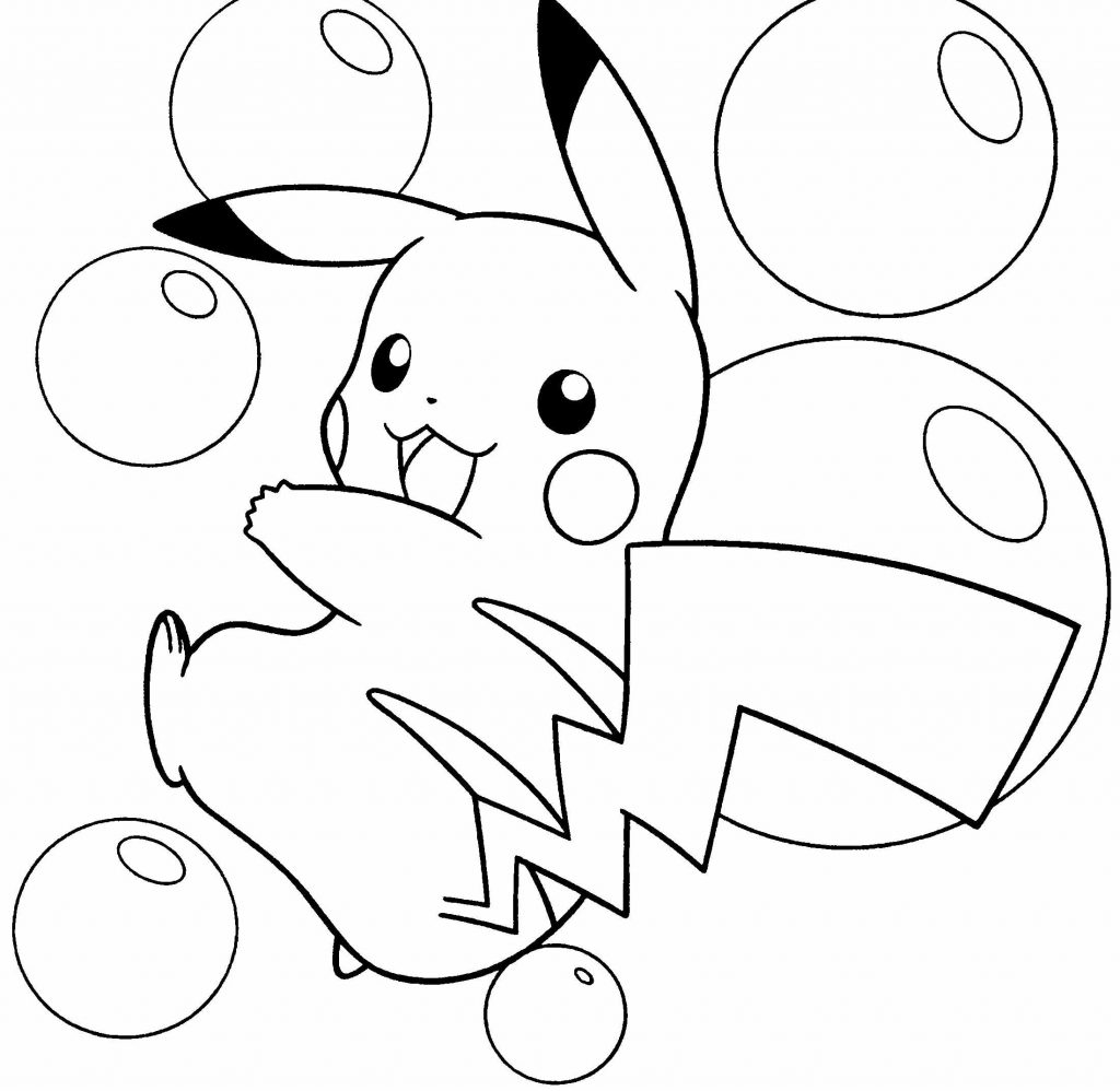 5 desenhos do Pikachu para colorir e pintar - 2