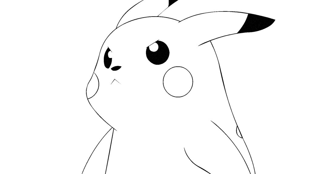 5 desenhos do Pikachu para colorir e pintar - 4
