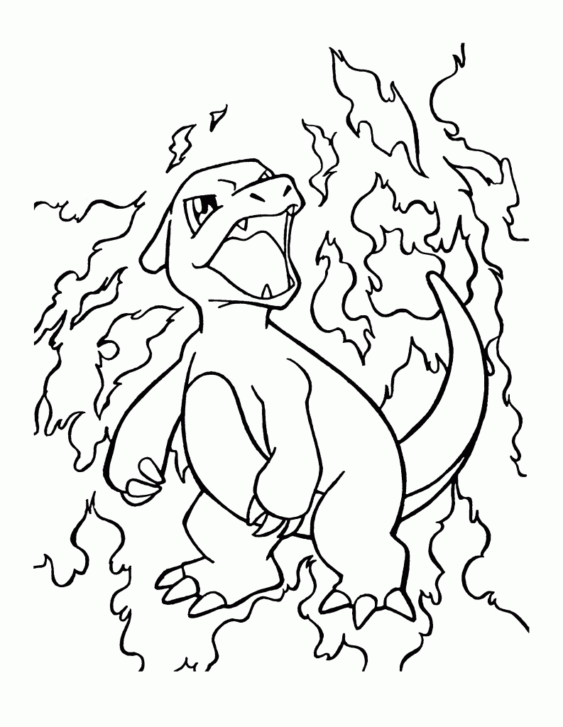 5 desenhos do Charmeleon para baixar, imprimir, colorir e pintar - Desenhos de Pokémon - 3