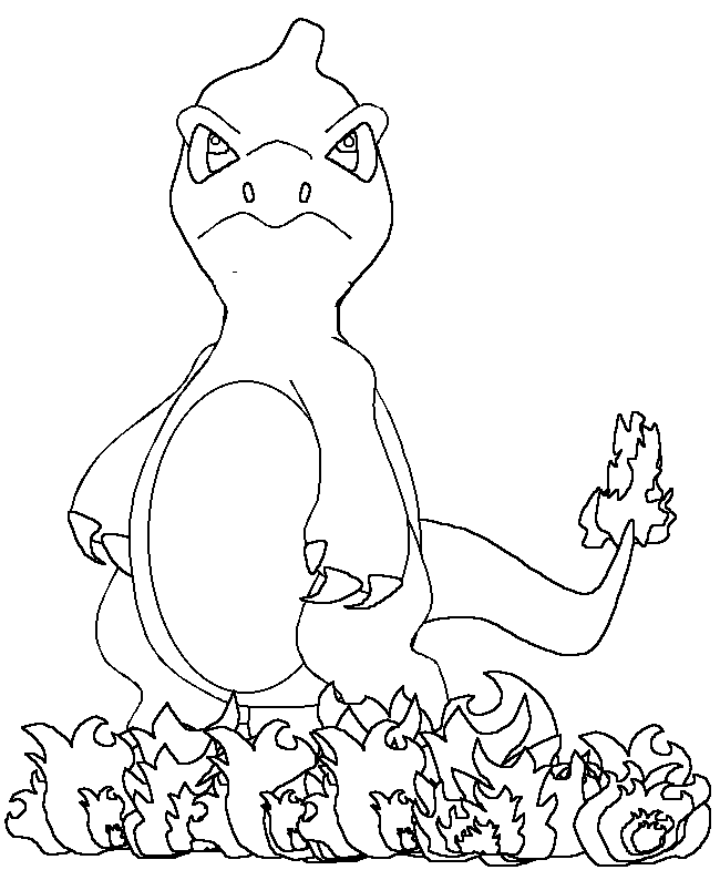 5 desenhos do Charmeleon para baixar, imprimir, colorir e pintar - Desenhos de Pokémon - 5
