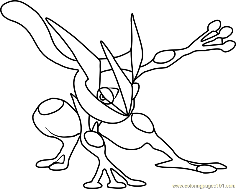 greninja coloring page