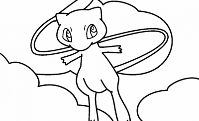 5 desenhos do Mew para baixar, imprimir, colorir e pintar - Desenhos de Pokémon - 2