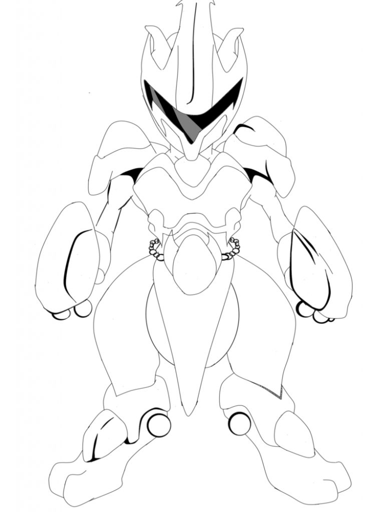 mewtwo coloring pages - Pokemon Mewtwo Coloring Pages