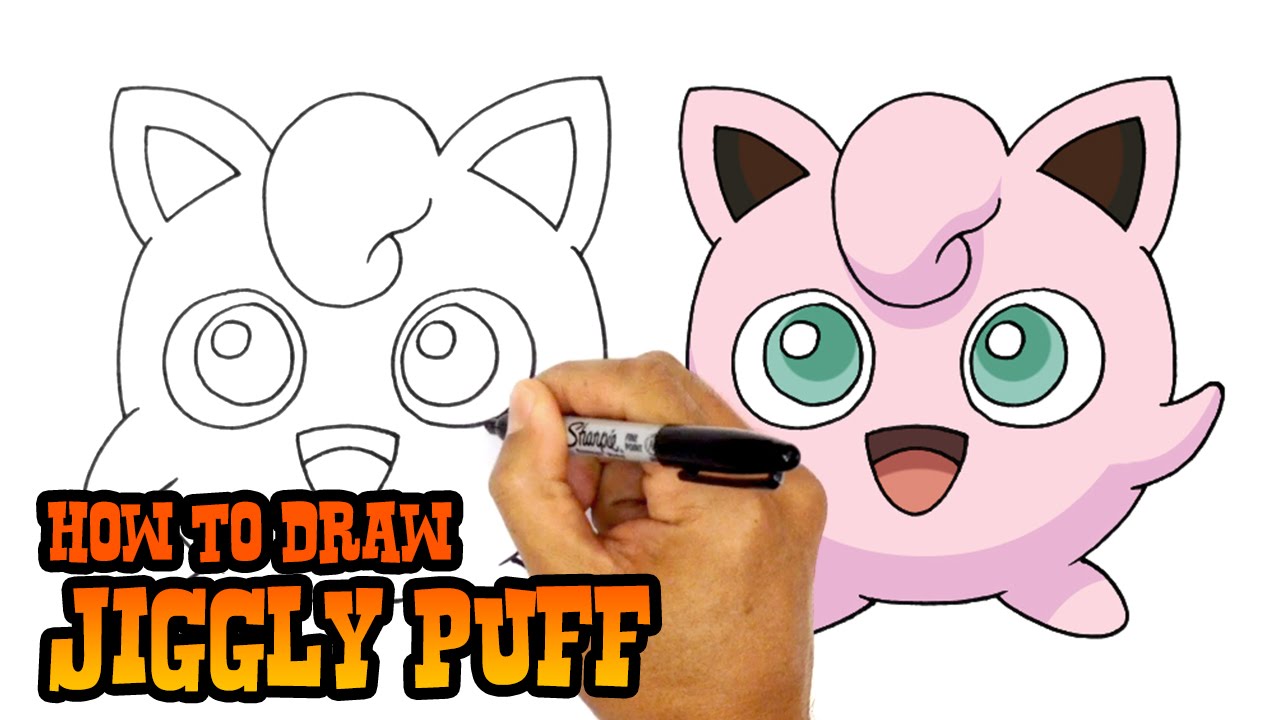 Como desenhar o Jigglypuff fácil e rápido - Desenhos de Pokmon