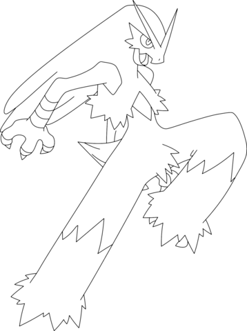 Desenhos para colorir de blaziken nervoso 