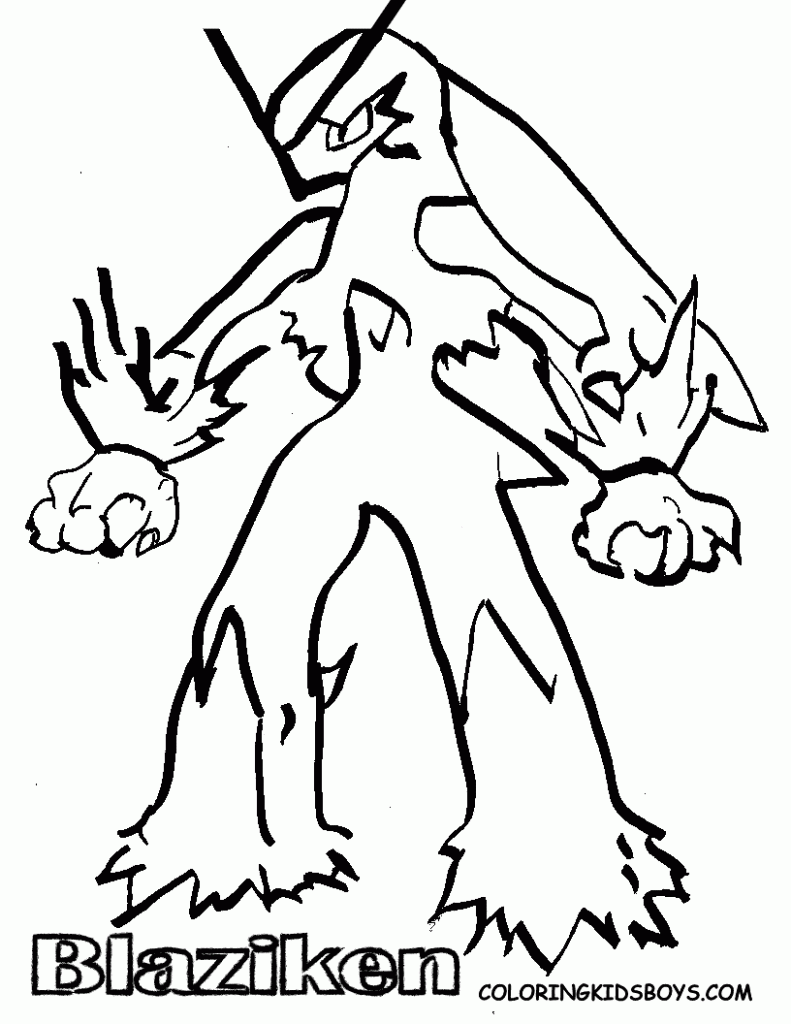 Desenhos para colorir de blaziken nervoso 