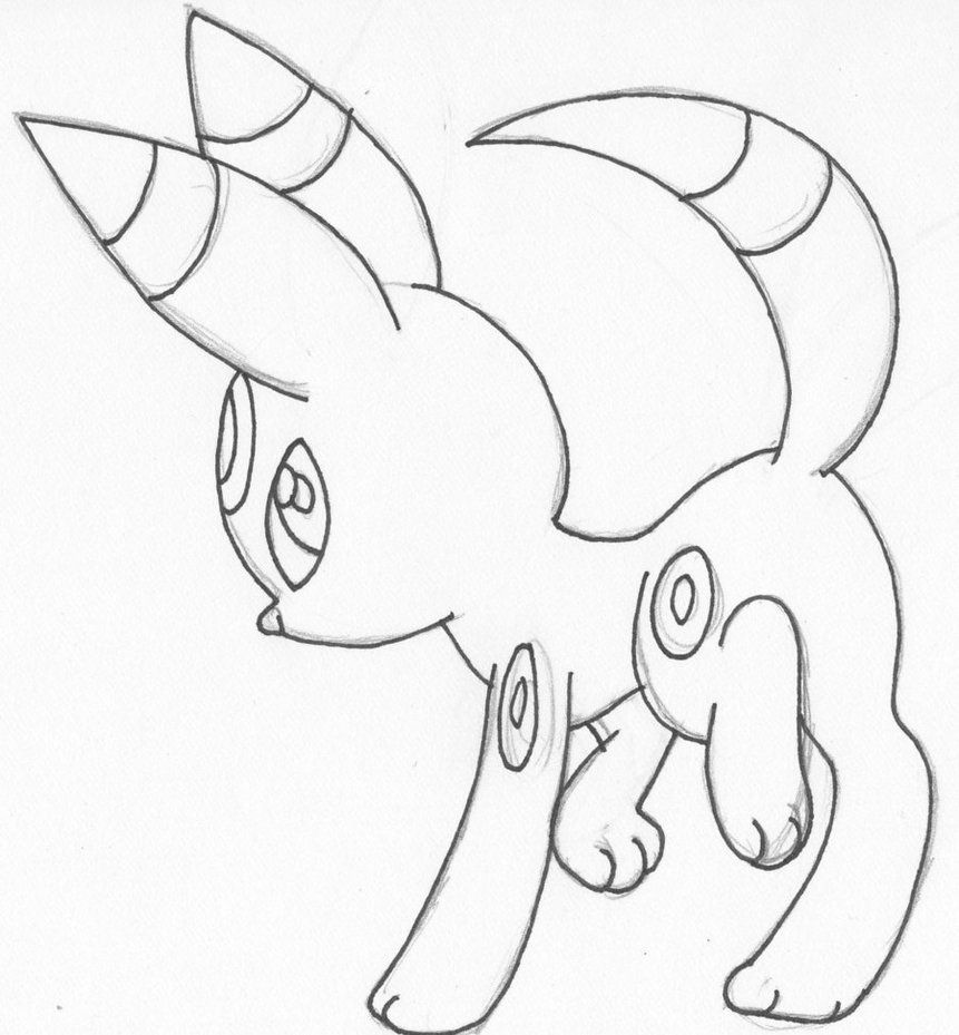 5 desenhos do Umbreon para baixar, imprimir, colorir e pintar – Desenhos de Pokémon - coloring pages