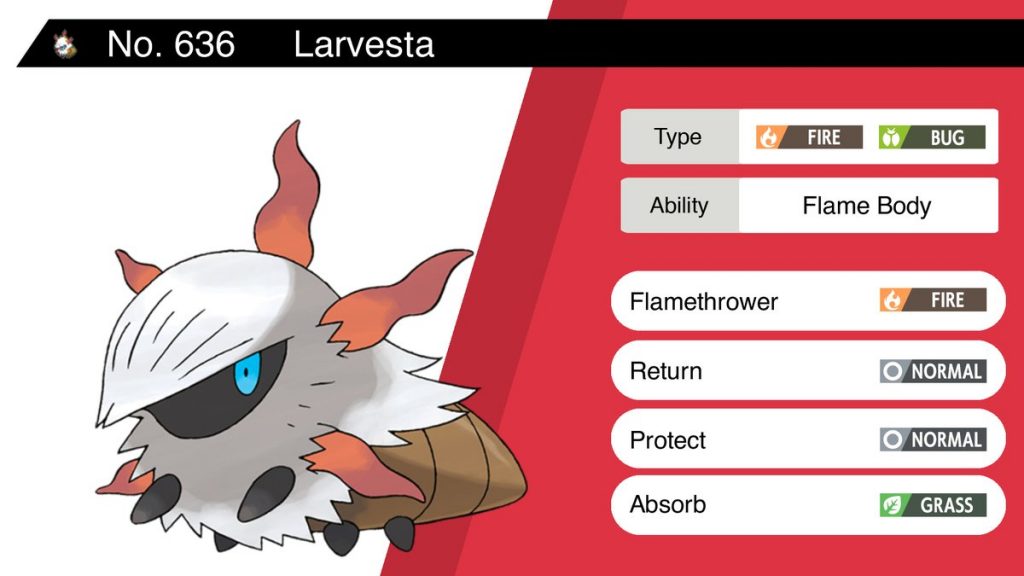 Pokémon Larvesta - Pokédex - Capa