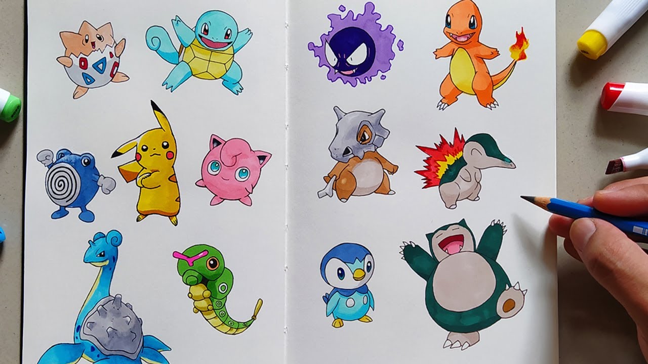 Learn how to draw pokémon easy with online tutorial videos. You will learn how to make a Pikachu, a Charmander, a Bulbasaur and more.